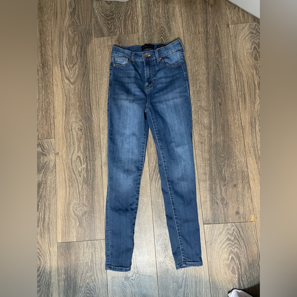 Kendall & Kylie Women's Blue denim skinny jeans kontour high rise junior 3 / 26